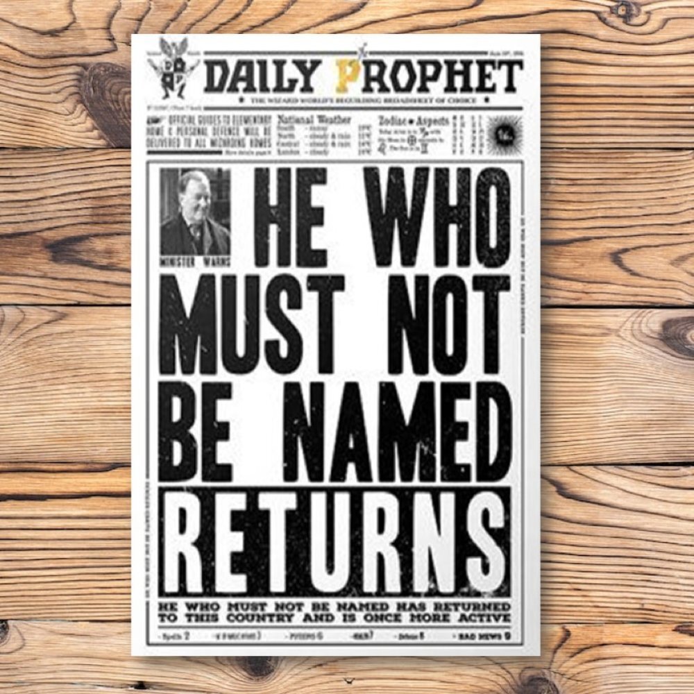 Harry Potter Daily Prophet Newspaper Voldemort Refrigerator Locker Fridge Magnet